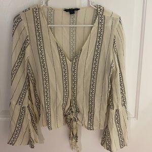 American eagle boho bell sleeve top